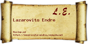 Lazarovits Endre névjegykártya